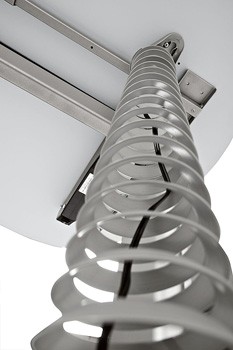 Kabelspirale vertikal 70 - 114 cm in Silber
