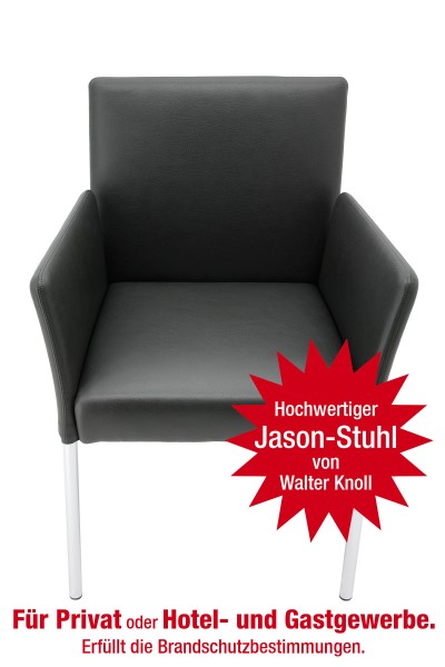 Walter Knoll - Stuhl mit Armlehnen - geeignet als Konferenz- oder Empfangsstuhl, sehr hochwertig