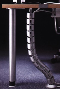 Kabelspirale vertikal 78 cm in Silber